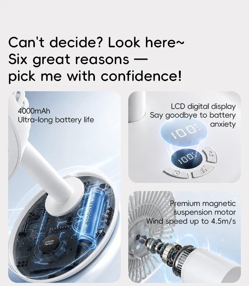Smart Oscillating Desk Fan for Improved Airflow