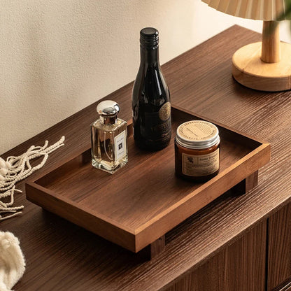 Natural Wood Storage Tray for Essentials