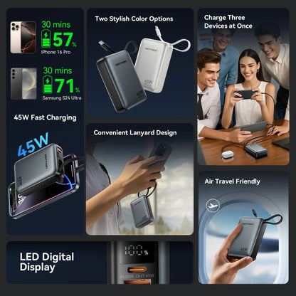 Power Bank with 45W Quick Charge Capability