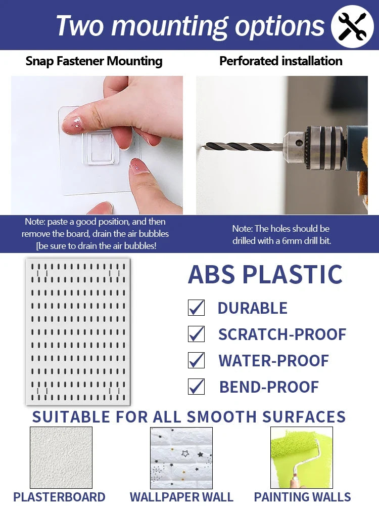 Vertical Pegboard Organizer for Desk Use