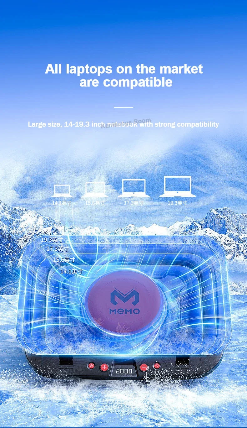 Cooling Pad for Laptops with Adjustable Design