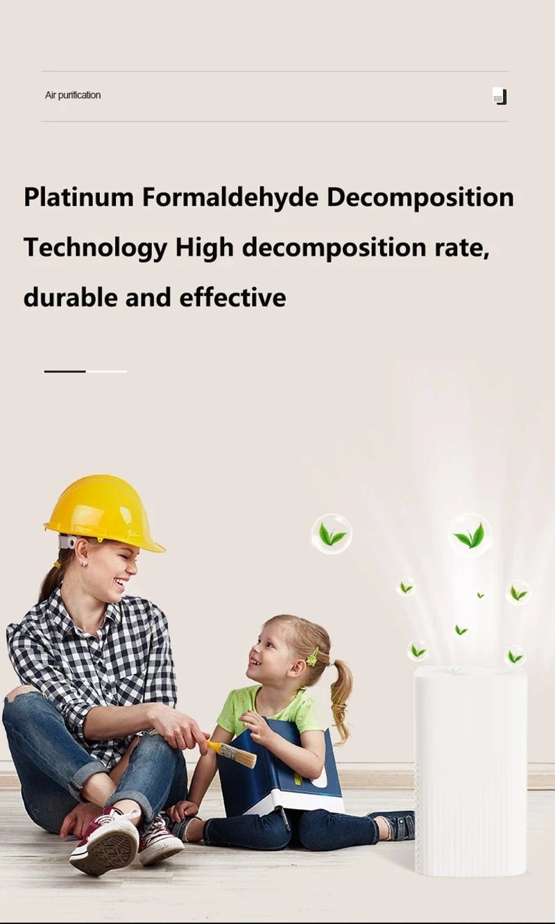 Compact HEPA Air Cleaner for Desktop Use