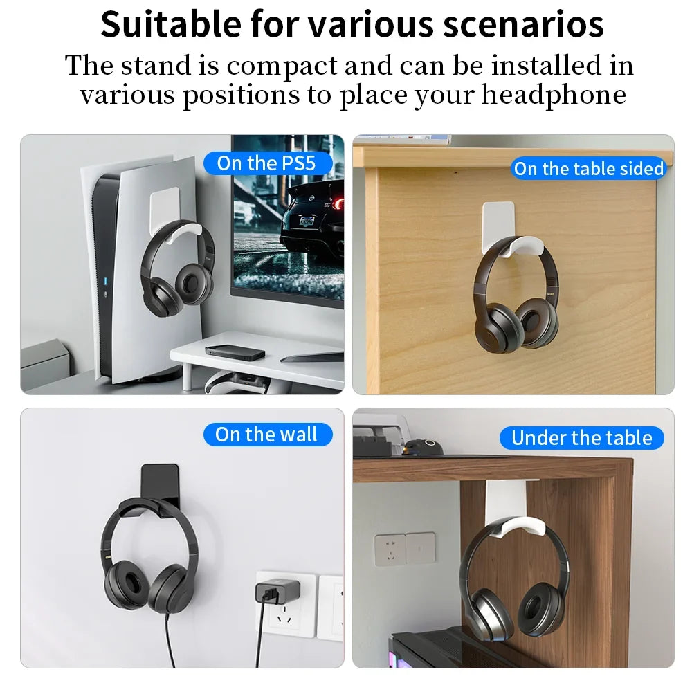 Wall-Mounted Holder for Headphones