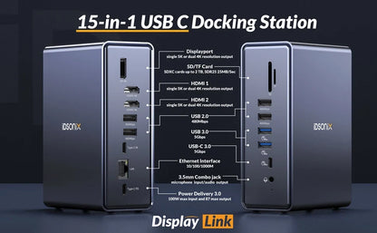 15-Port Multi-Function Docking Station