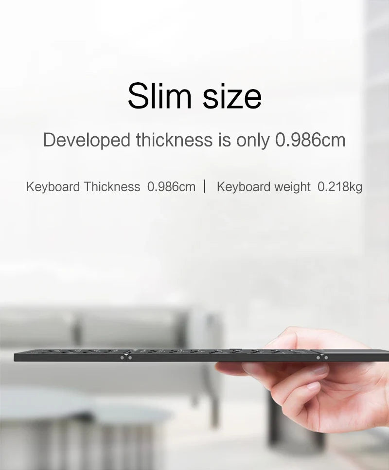 Compact Bluetooth Keyboard with Touchpad – Foldable Design