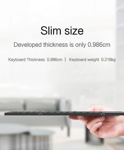 Compact Bluetooth Keyboard with Touchpad – Foldable Design