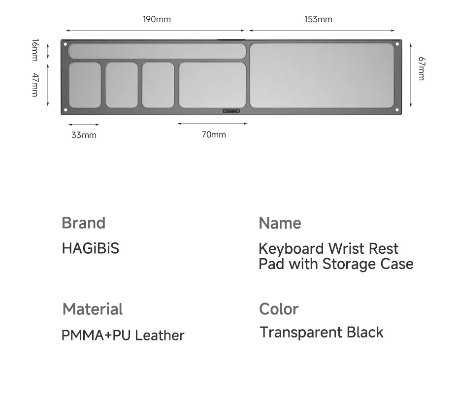 Wrist Rest for Keyboard with Magnetic Support