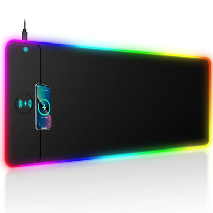 RGB Wireless Gaming Mouse Pad with Neon Lighting