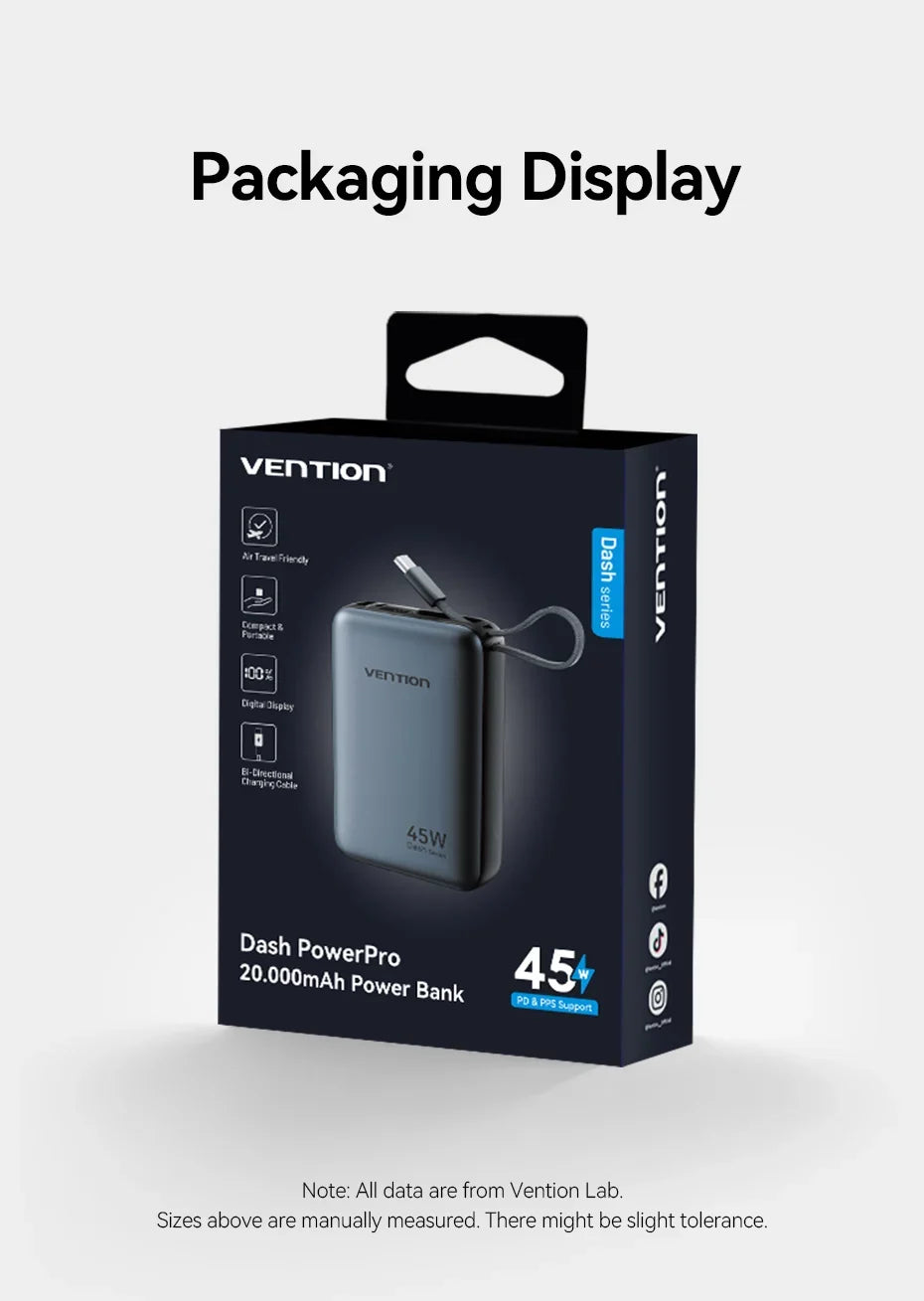 Power Bank with 45W Quick Charge Capability