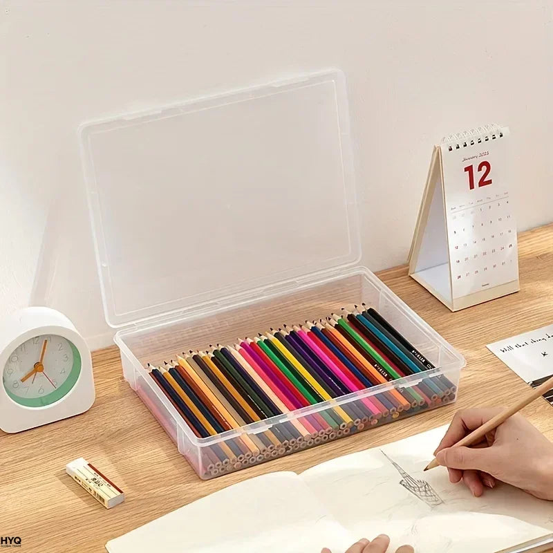 Transparent Pencil Storage Case for Organization