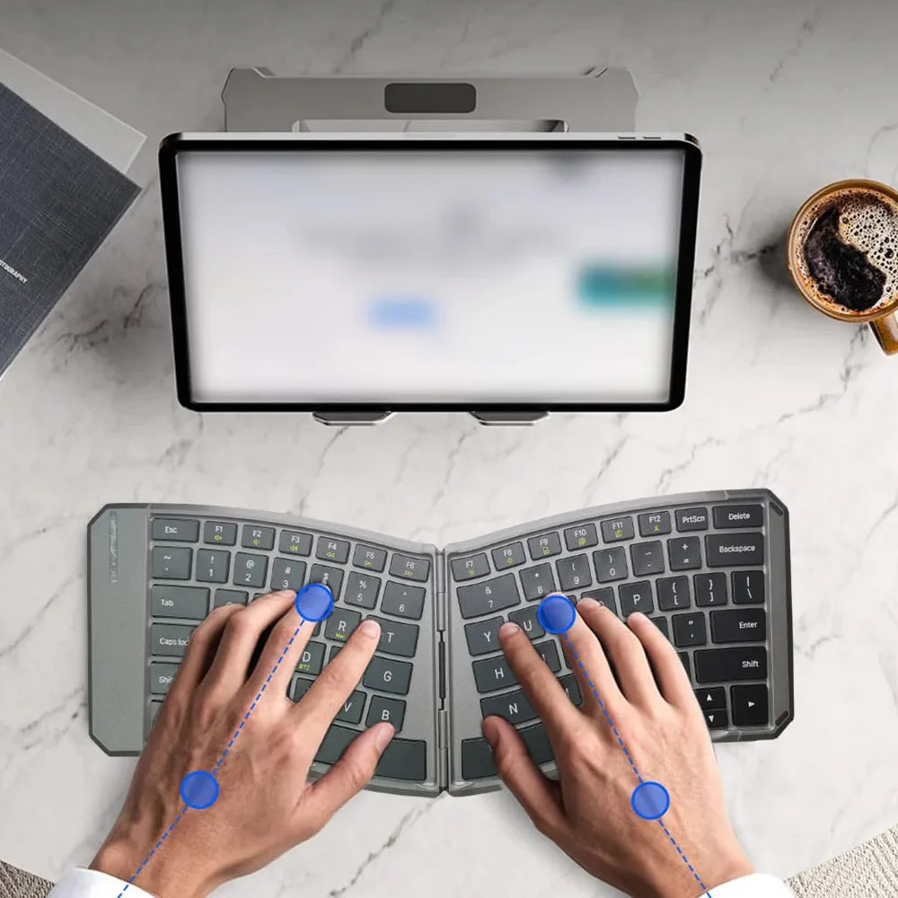 Bluetooth Keyboard - Foldable and Ergonomic Design