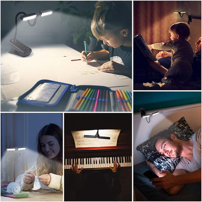 Book Light with 14 LEDs and Clip-On Design