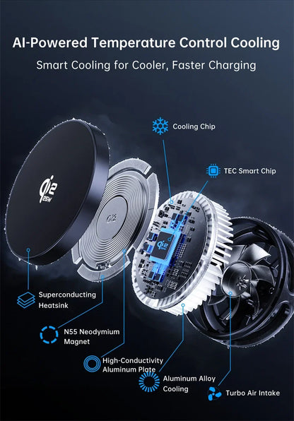 Wireless Charging Stand with Magnetic Fast Charge Feature