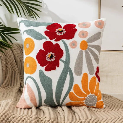 Chic Floral Cushion Cover – Elegant Decorative Pillow Case