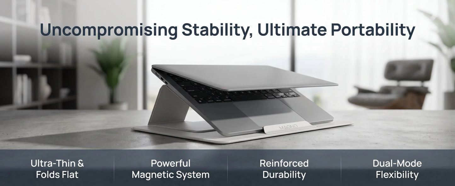 Collapsible Laptop Stand with Magnetic Features