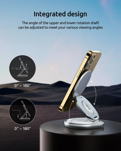 Magnetic Charging Stand with 3-in-1 Rotating Features