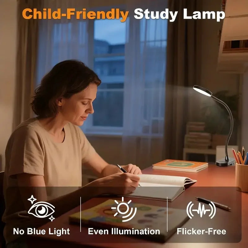 Clip-On Desk Lamp with 3.5-Inch LED Light