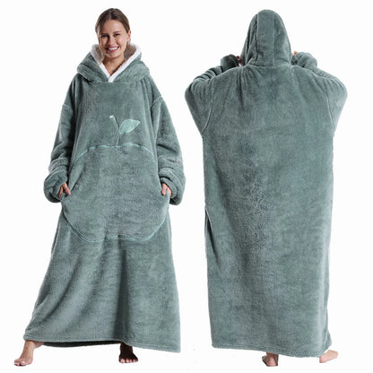 Extended Length Wearable Throw Blanket
