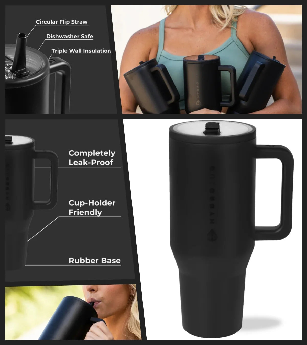 Flip Straw Insulated Tumbler