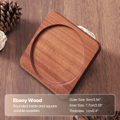 Solid Wood Round Drink Coaster