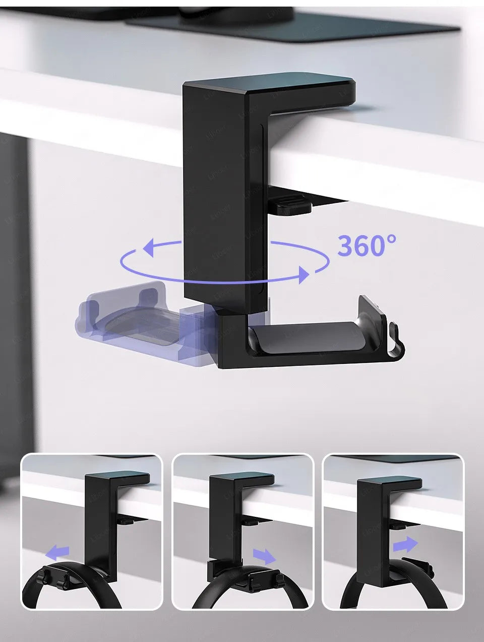 Headphone Stand with Dual Controller Holder