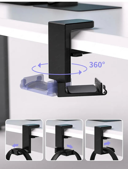 Headphone Stand with Dual Controller Holder