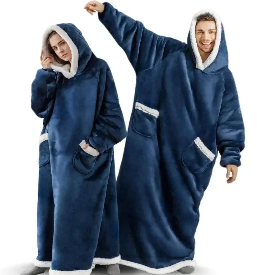 Cozy Fleece Hoodie Blanket in Extra Large Size for Warm Comfort