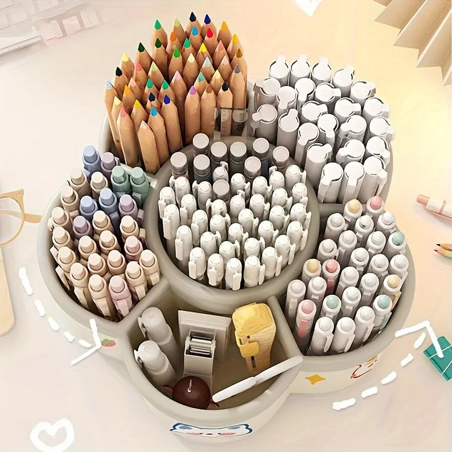 Desktop Pen Organizer with 360-Degree Rotation