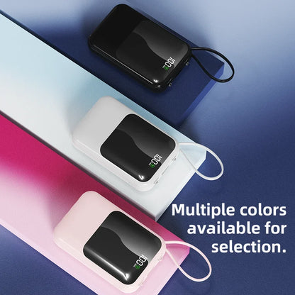 Power Bank with Integrated Cable – High Capacity Portable Charger