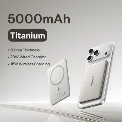 5K MagSafe Power Bank - Slim Portable Charger