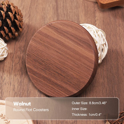 Solid Wood Round Drink Coaster