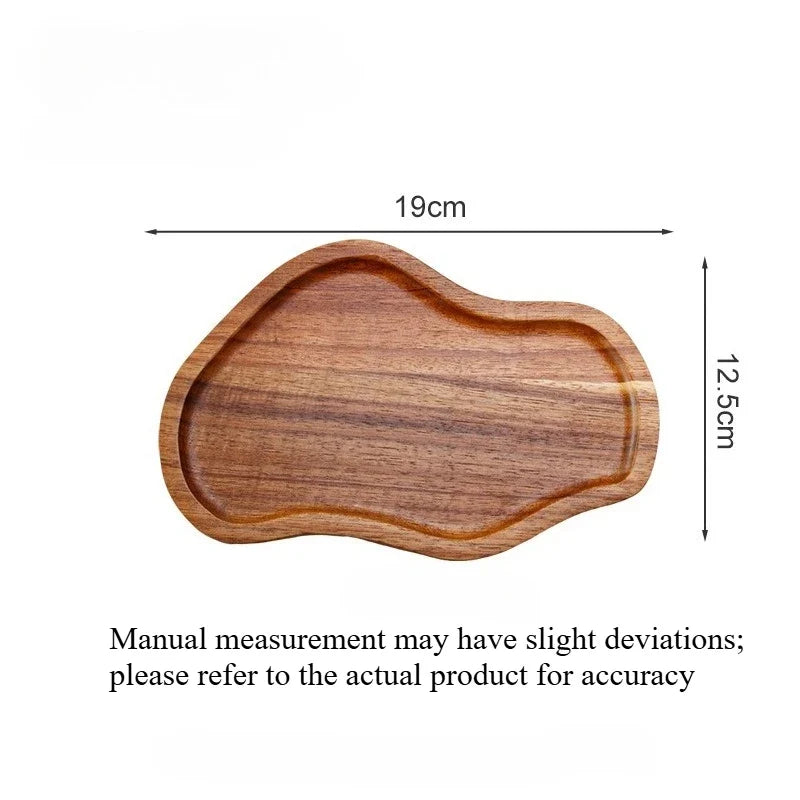 Wooden Serving and Organization Tray with Rustic Design