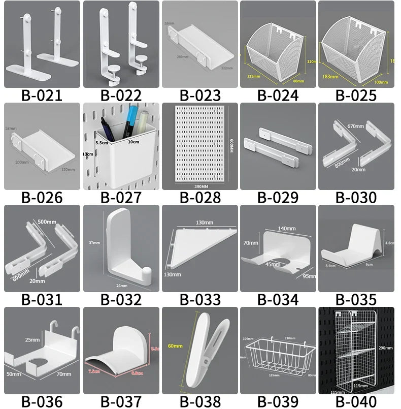 Vertical Pegboard Organizer for Desk Use