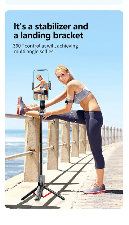 Wireless Gimbal Tripod Stabilizer with Bluetooth Connectivity