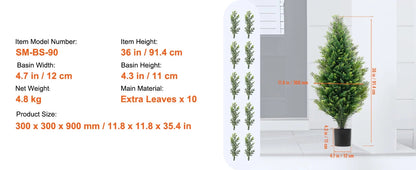 Cedar Faux Topiary Plant