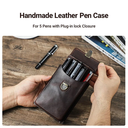 Leather Pen Holder – Handcrafted Cowhide Design