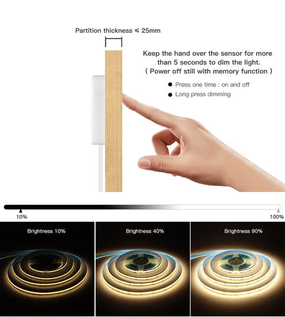 Desk Strip Light with COB LED and USB Connection
