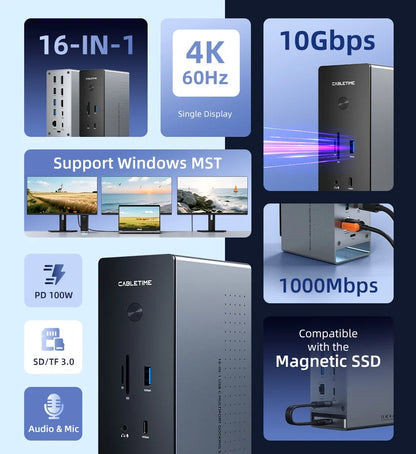 16-in-1 Multiport Docking Station