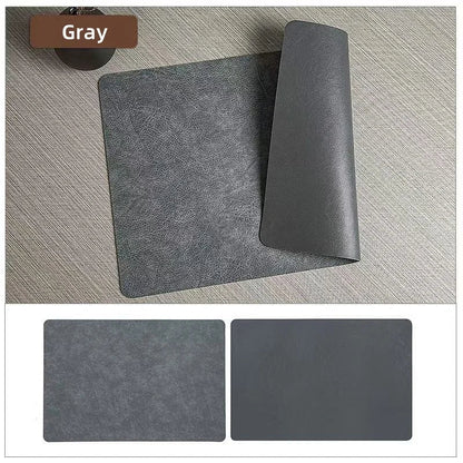 Stylish & Practical Reversible Faux Leather Placemats