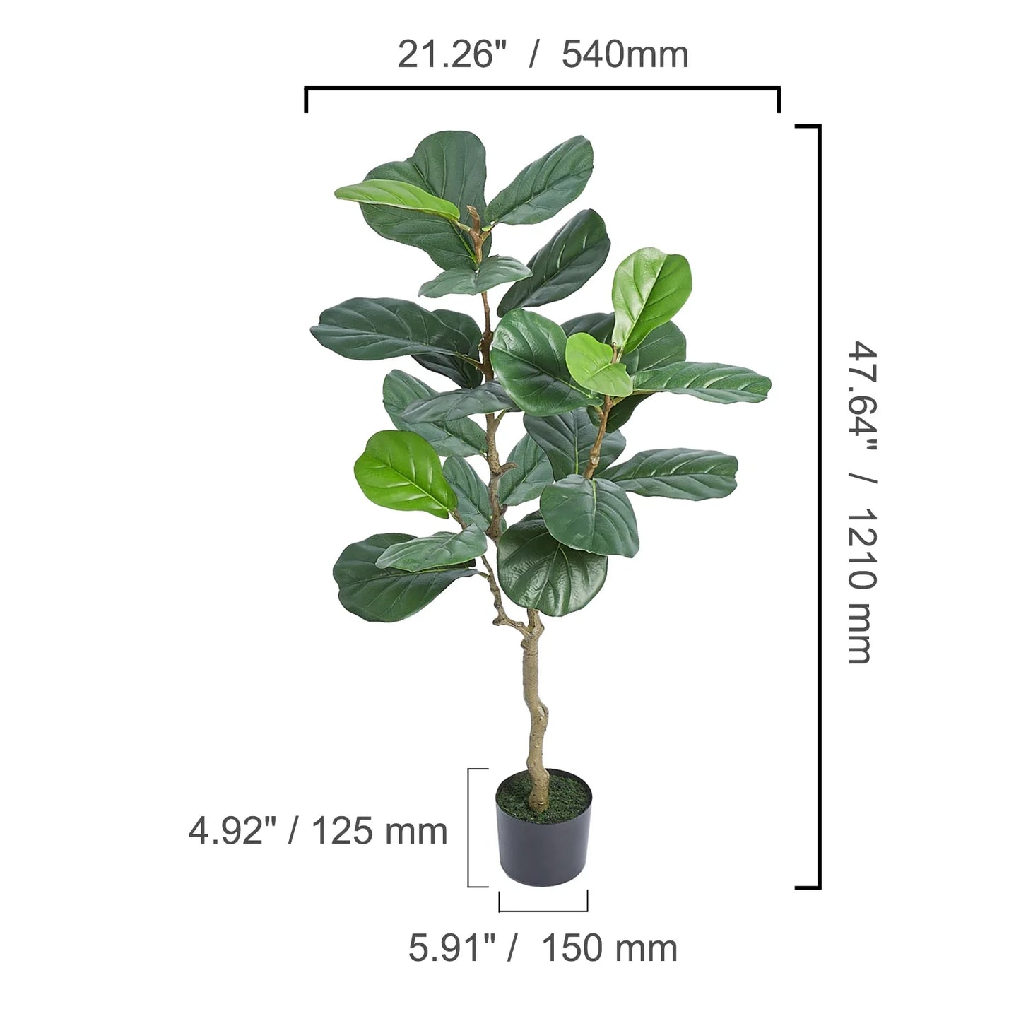Fake Olive Plant with Stable Stand