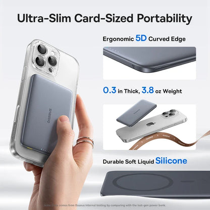 5K MagSafe Power Bank - Slim Portable Charger