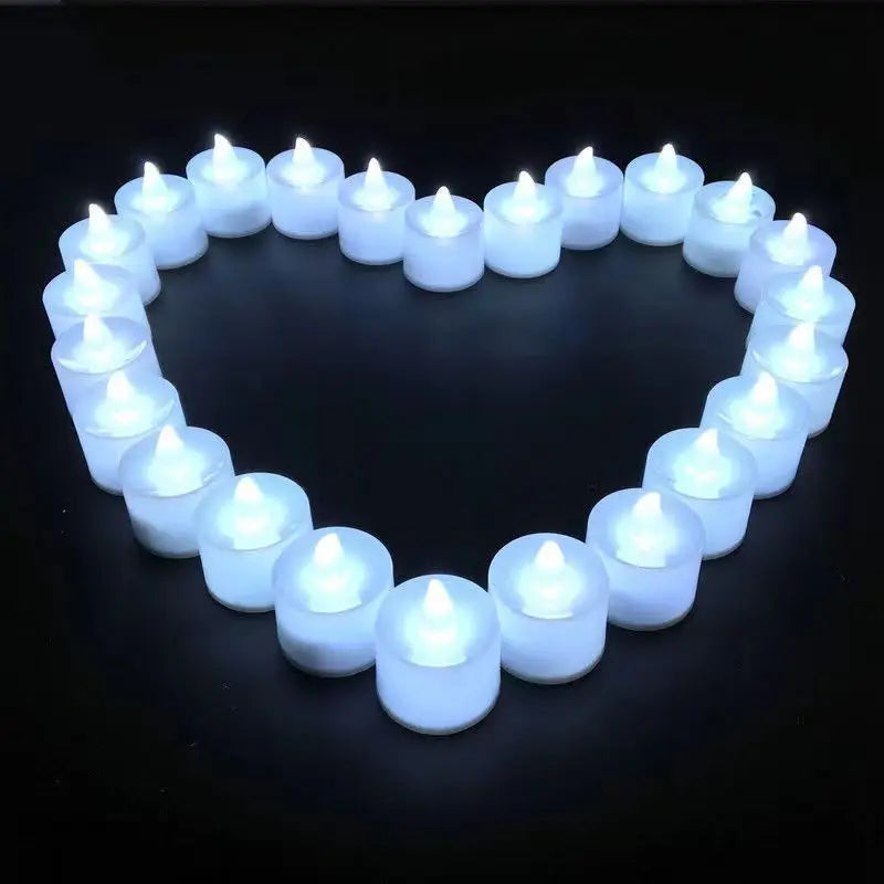 Unscented LED Tea Light Candles Without Flame