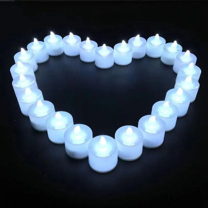 Unscented LED Tea Light Candles Without Flame
