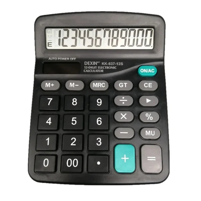 Solar-Powered Desktop Calculator with 12 Digits