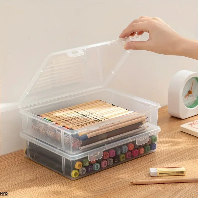 Transparent Pencil Storage Case for Organization