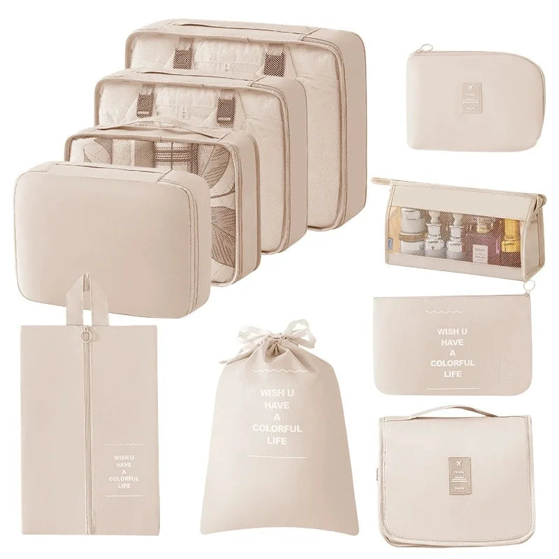 Set of Storage Cubes for Travel Packing