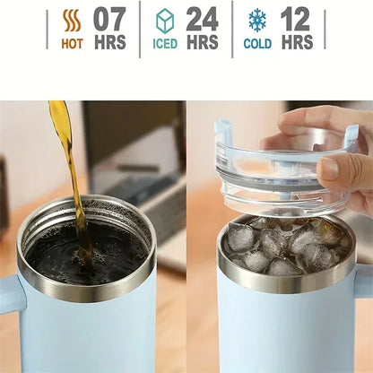 Water Bottle with Straw – Insulated Design