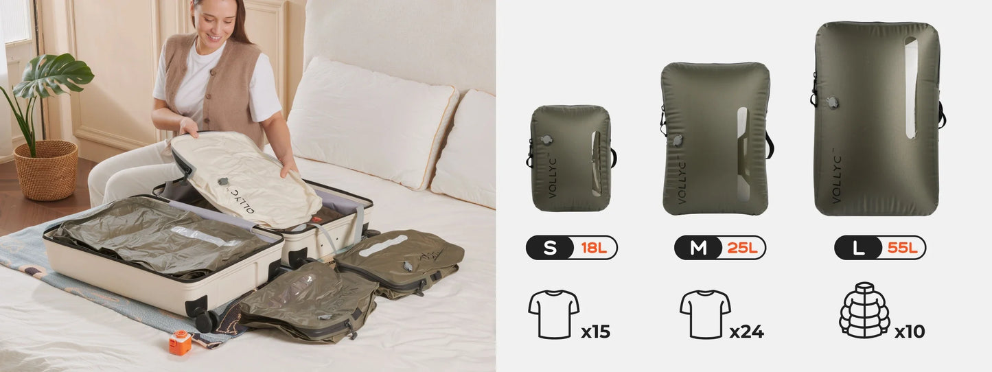 Vacuum Sealed Compression Backpack for Travel
