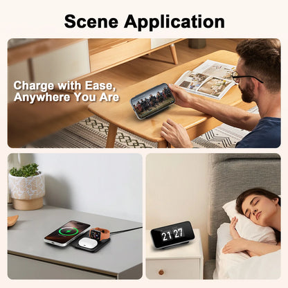 3-in-1 Magnetic Charging Station – Foldable Design