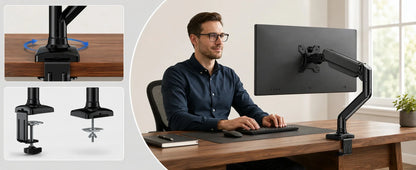 Gas Spring Monitor Arm for Adjustable Screen Positioning